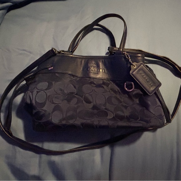 Coach Bags Coach Navy Leather Satchel Crossbody Bag Poshmark
